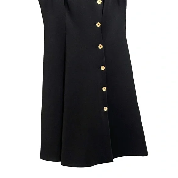 Calvin Klein Aline Sleeveless Silver Button Dress - Picture 3 of 7